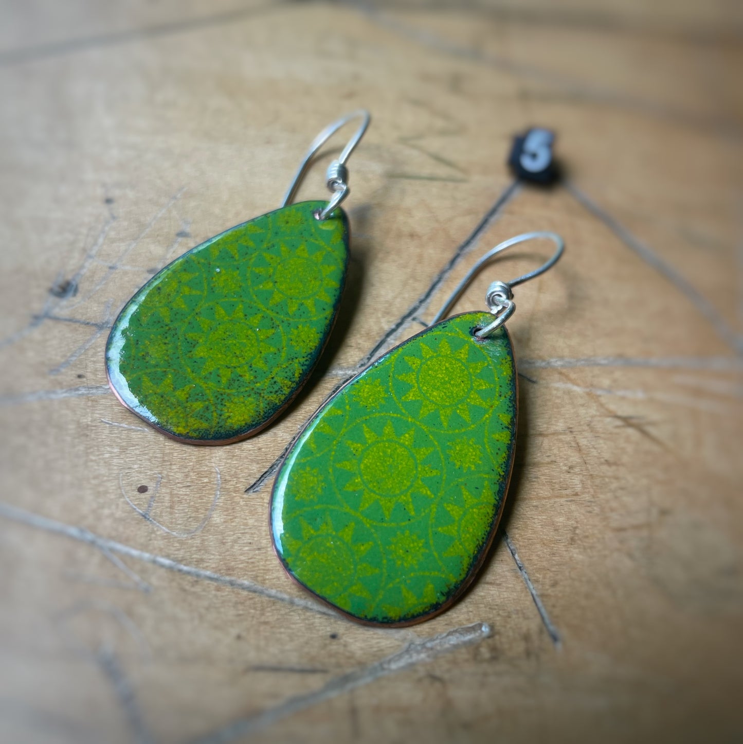 Enamel Drop Earrings