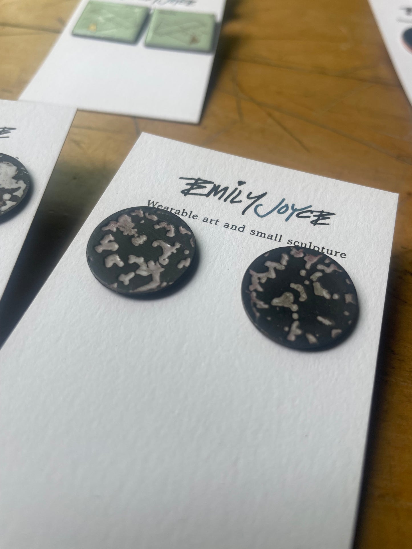 Enamel post earrings
