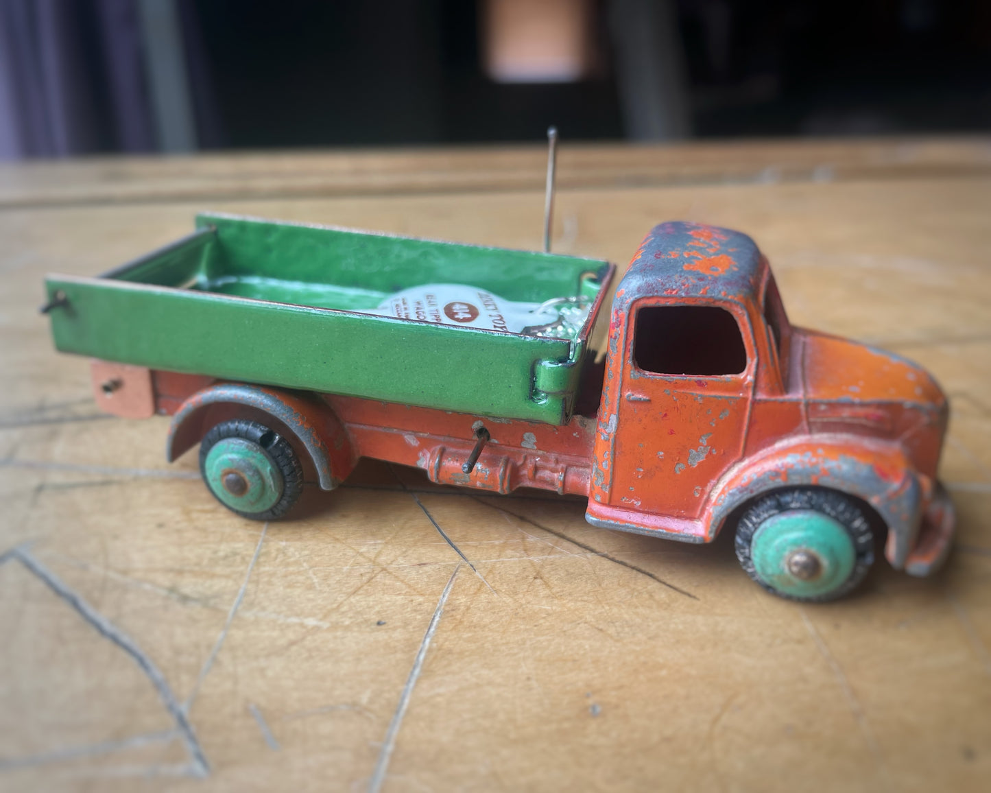 Dinky Toys Dodge Tipping Wagon with Enamel Key Pendant