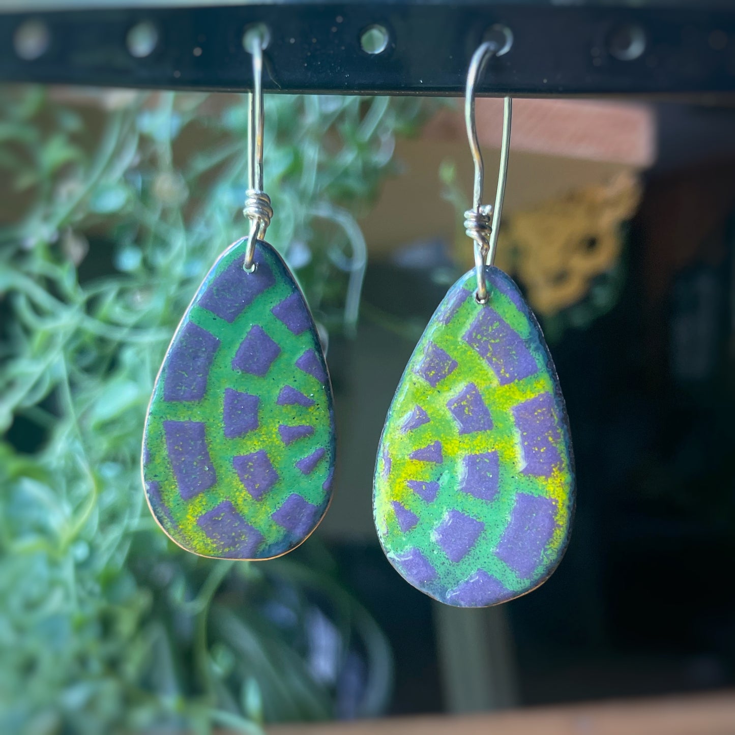 Enamel Drop Earrings