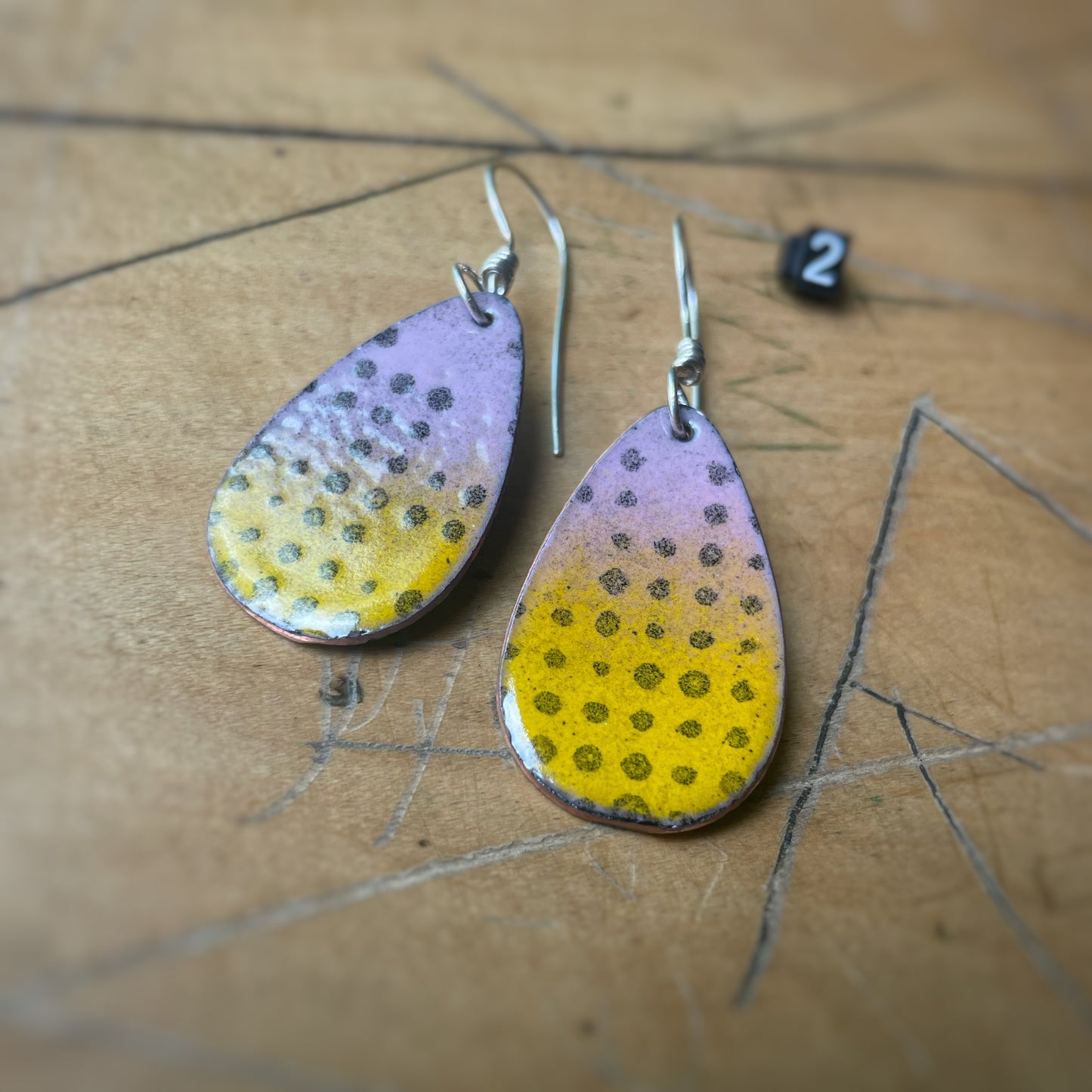 Enamel Drop Earrings