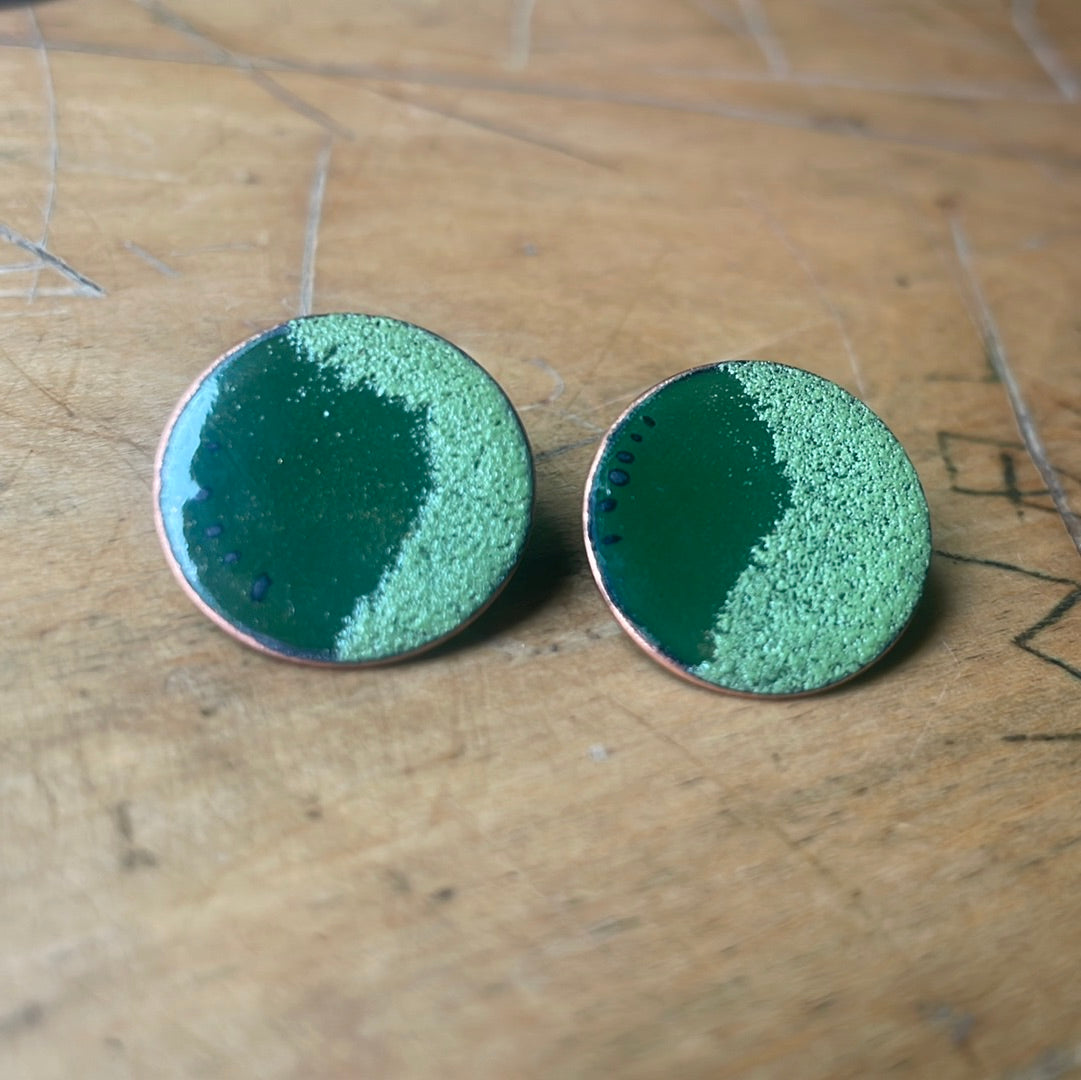 Enamel post earrings