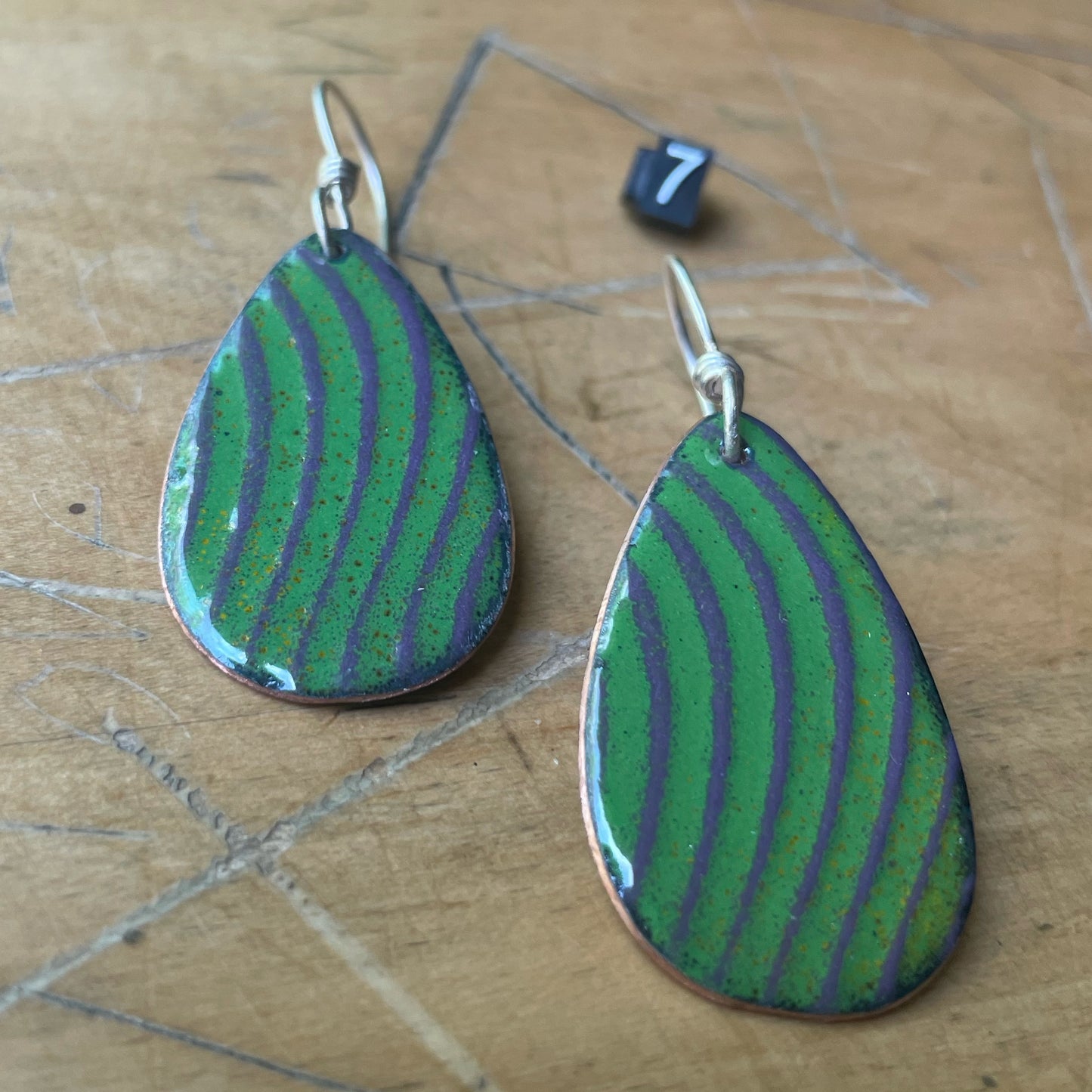 Enamel Drop Earrings