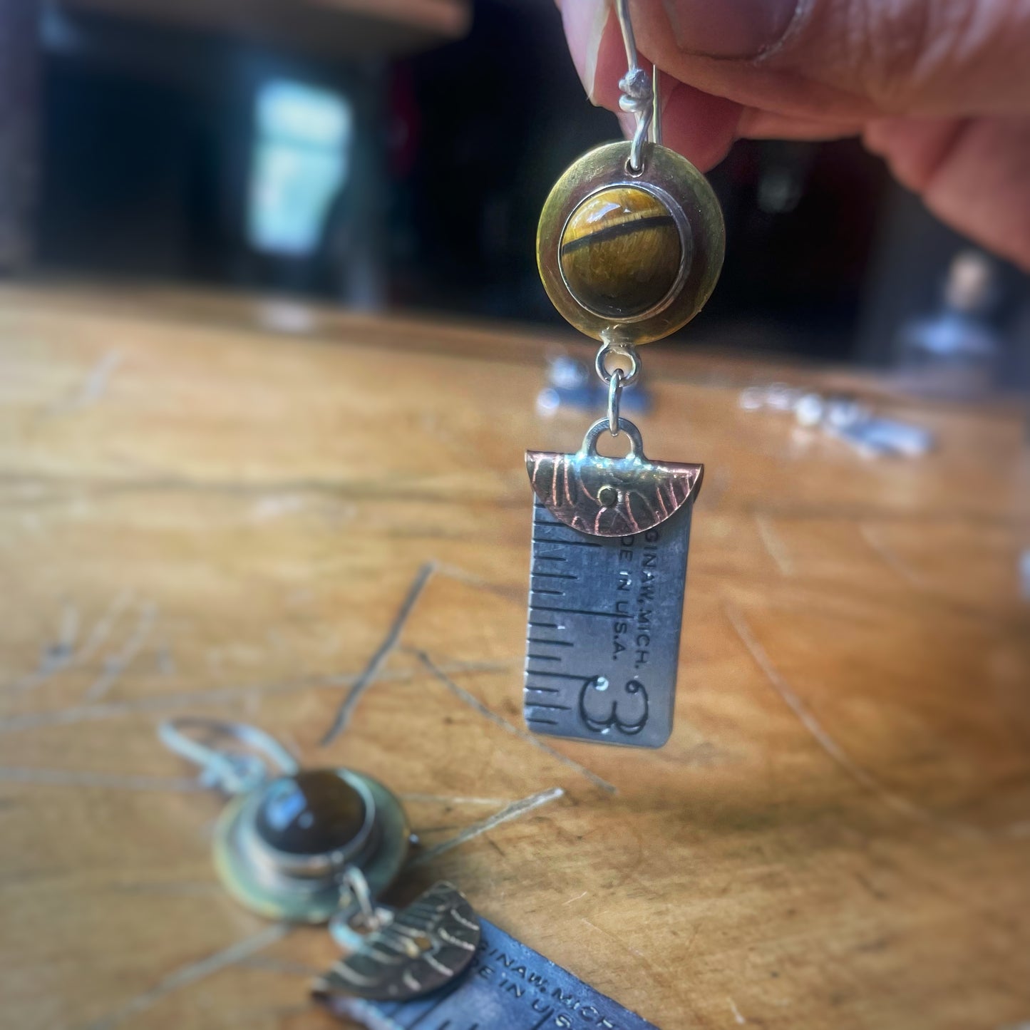 Tiger Eye Lufkin Dangle