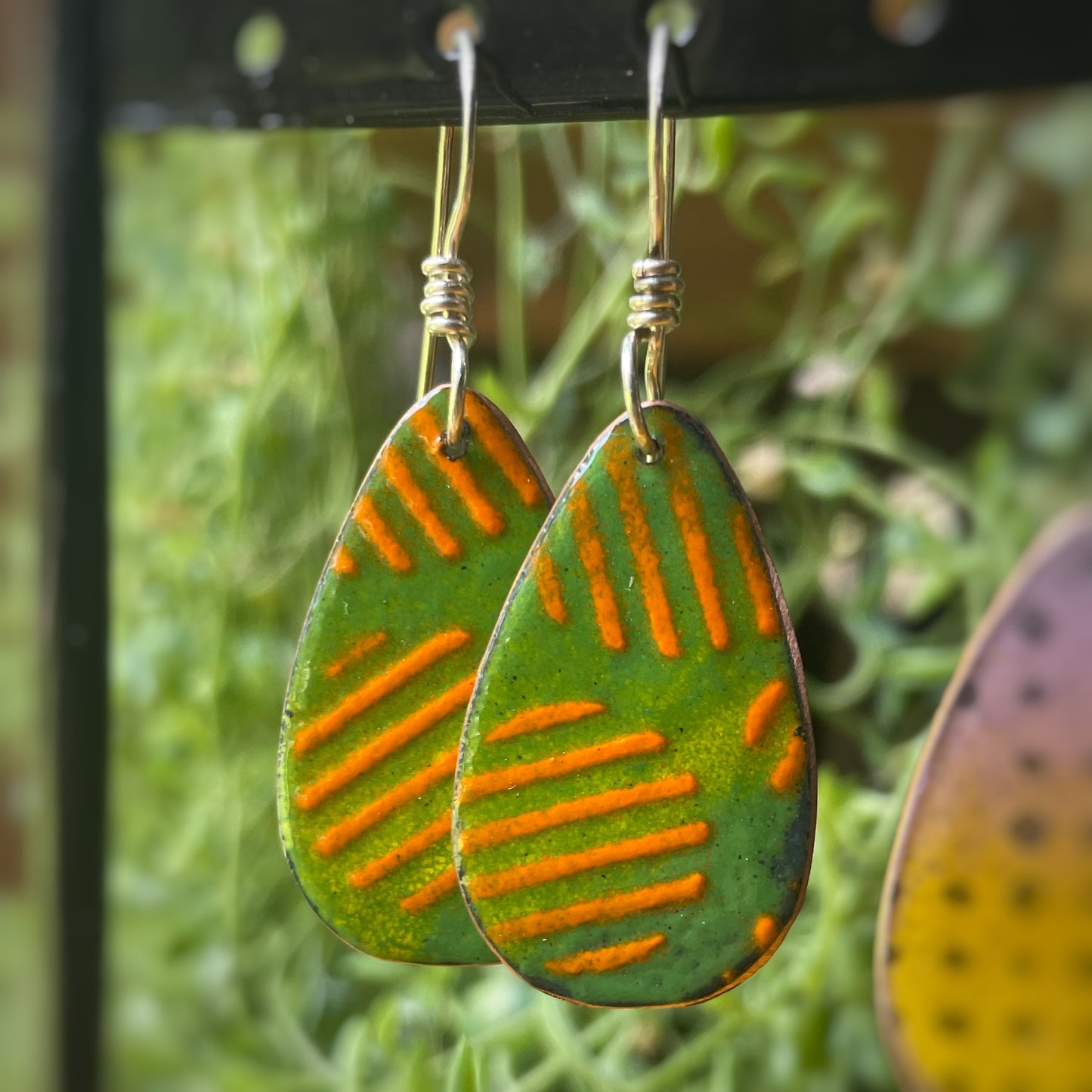 Enamel Drop Earrings