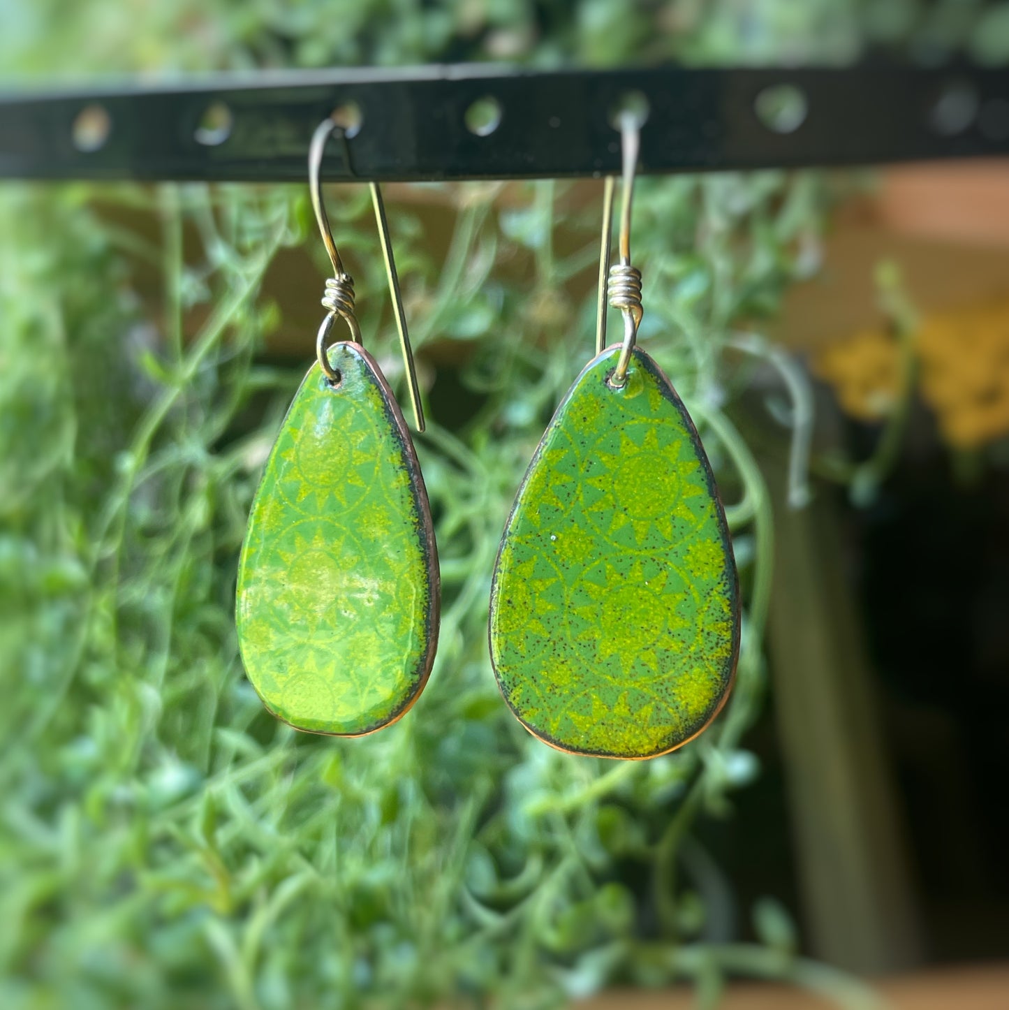 Enamel Drop Earrings