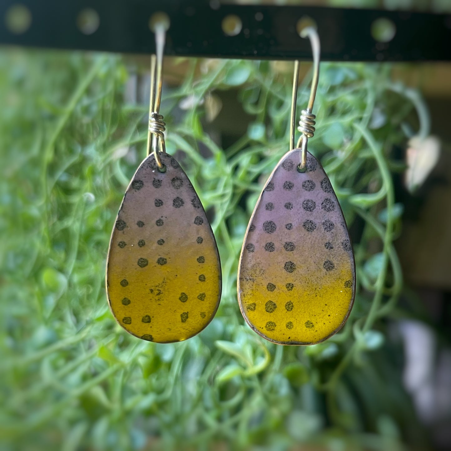 Enamel Drop Earrings