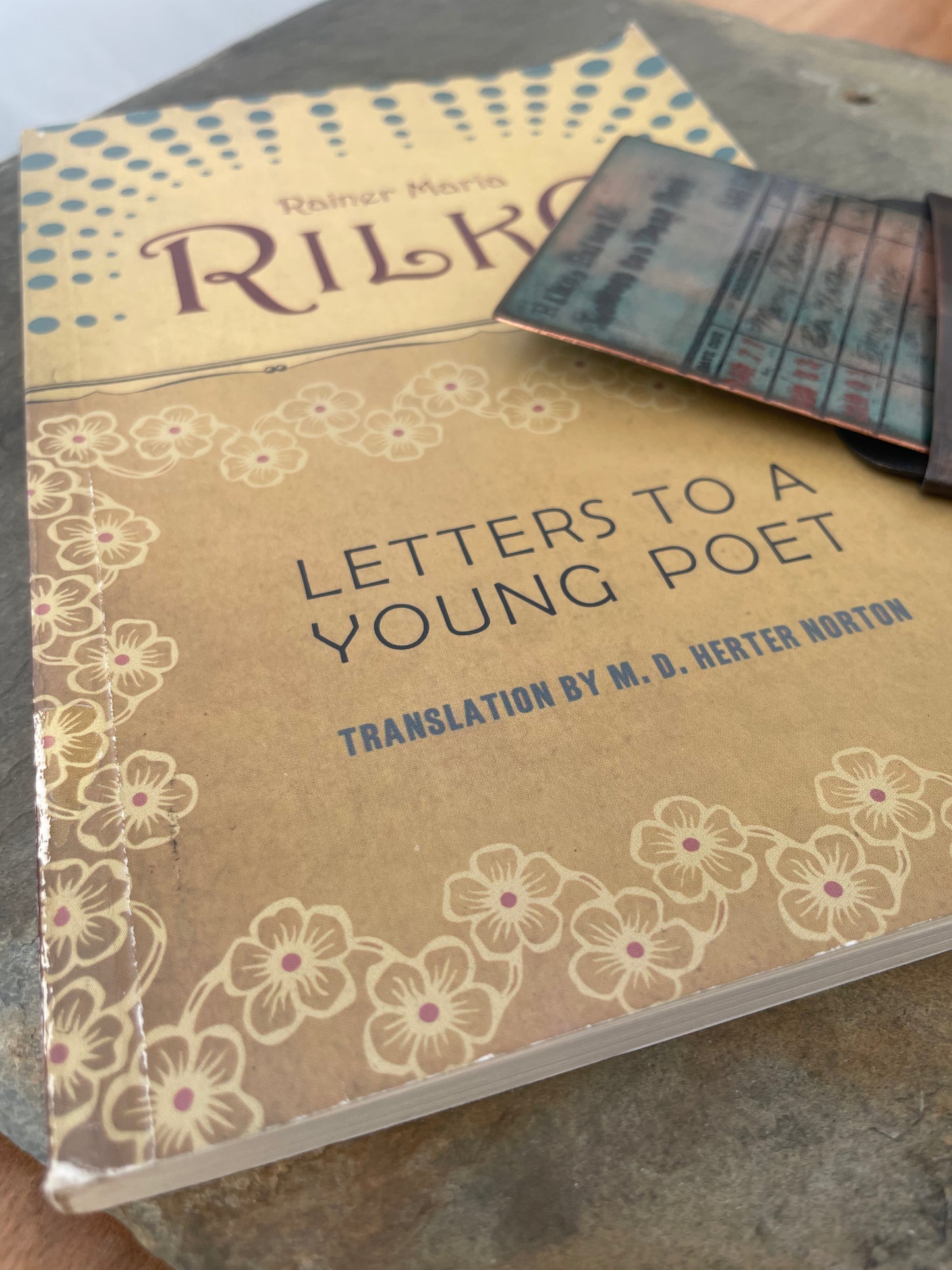 Letters to a Young Poet Enamel Library Card