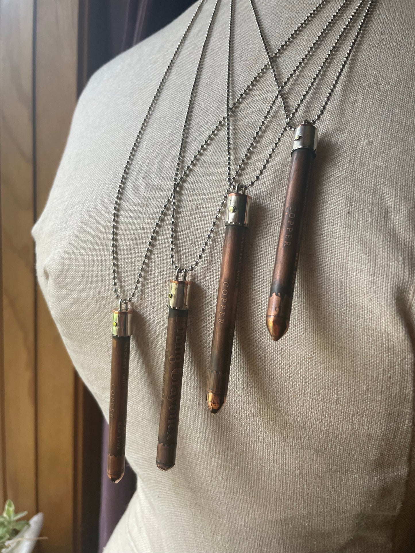 Copper Crayon Pendants