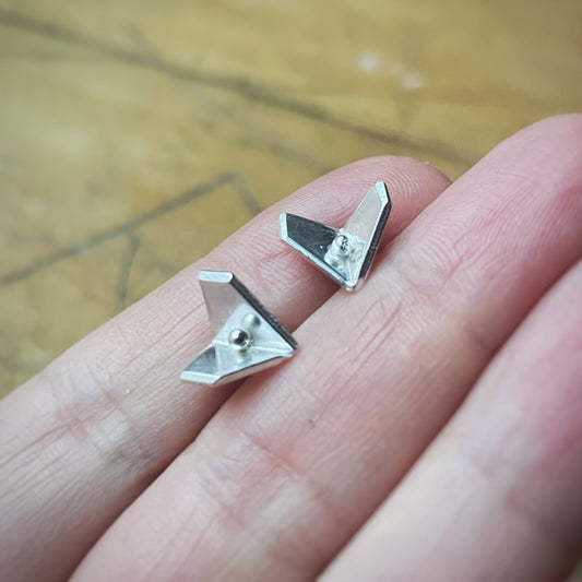 Airplane studs- sterling silver